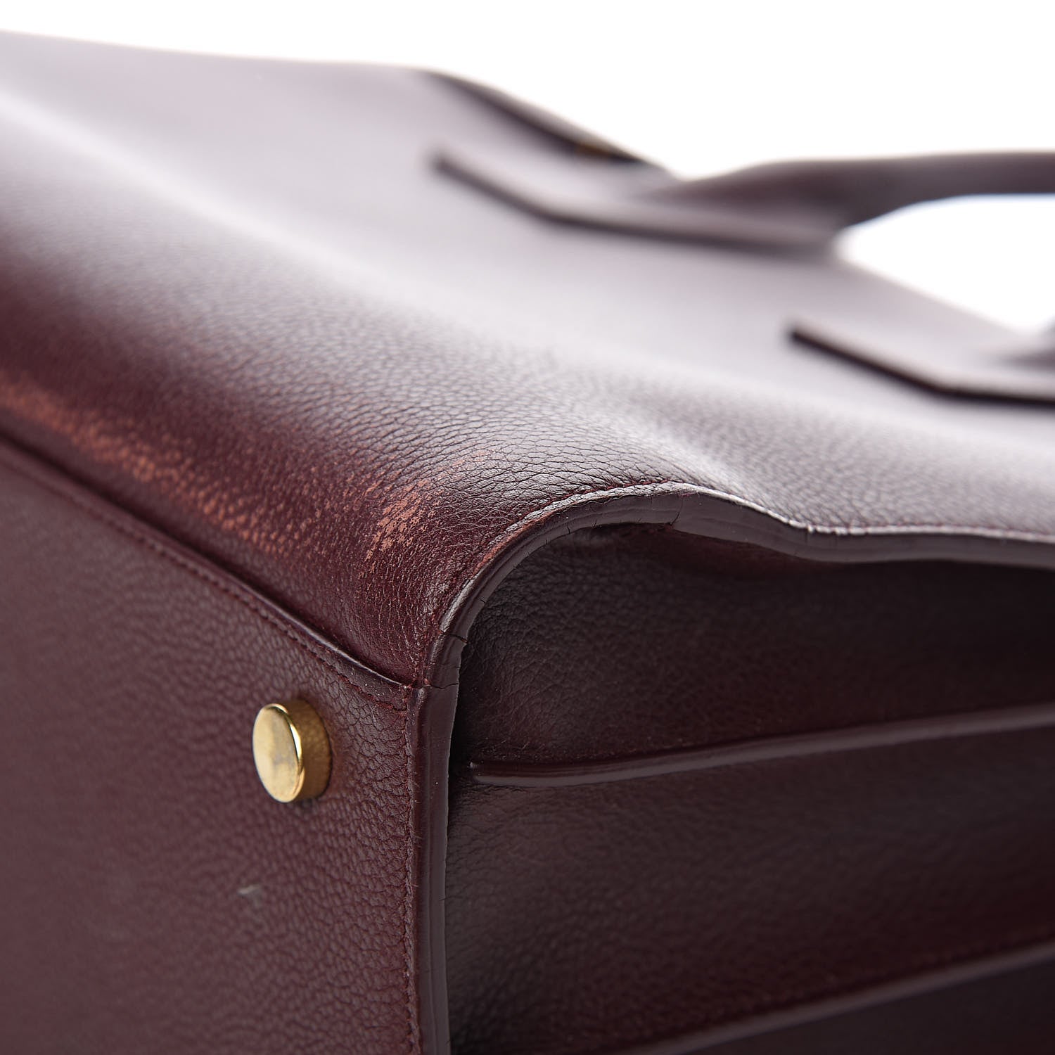 Saint Laurent Grained Calfskin Small Classic Sac De Jour Bordeaux 17 of 17