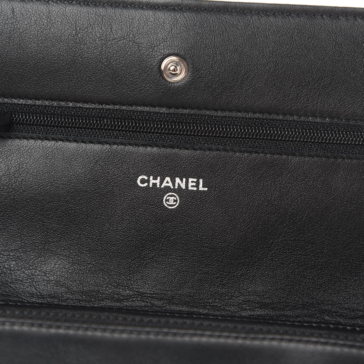 Chanel Patent Quilted Wallet On Chain WOC Black 6 of 12