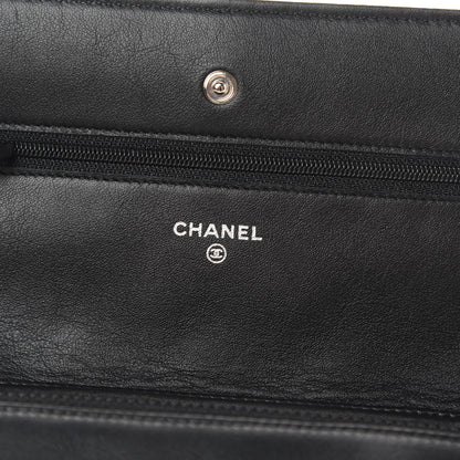Chanel Patent Quilted Wallet On Chain WOC Black 6 of 12