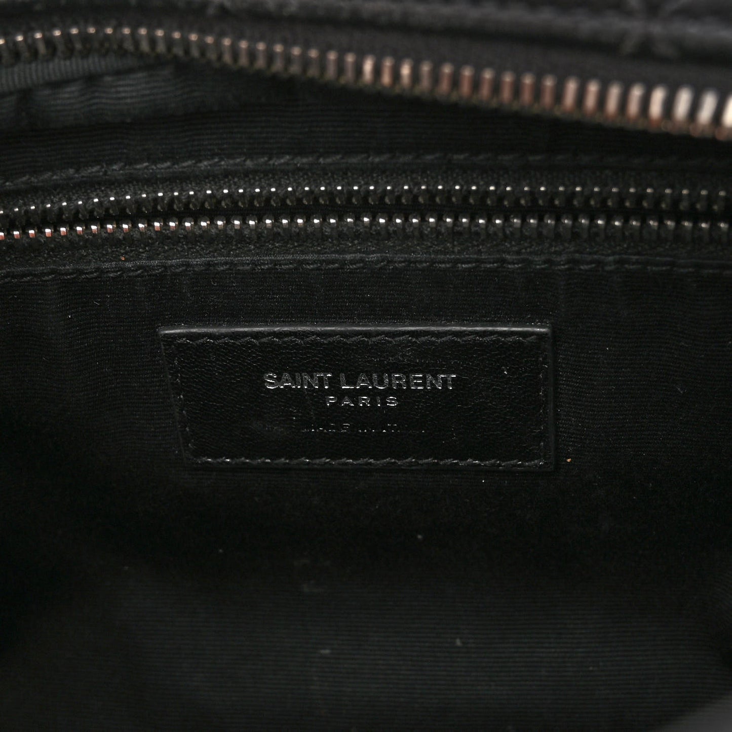 Calfskin Y Quilted Monogram Small Loulou Bowling Bag Black