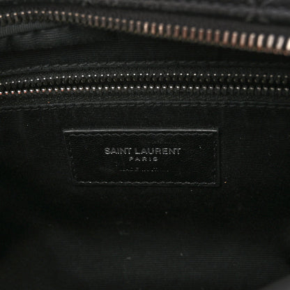 Saint Laurent Calfskin Y Quilted Monogram Small Loulou Bowling Bag Black 6 of 9