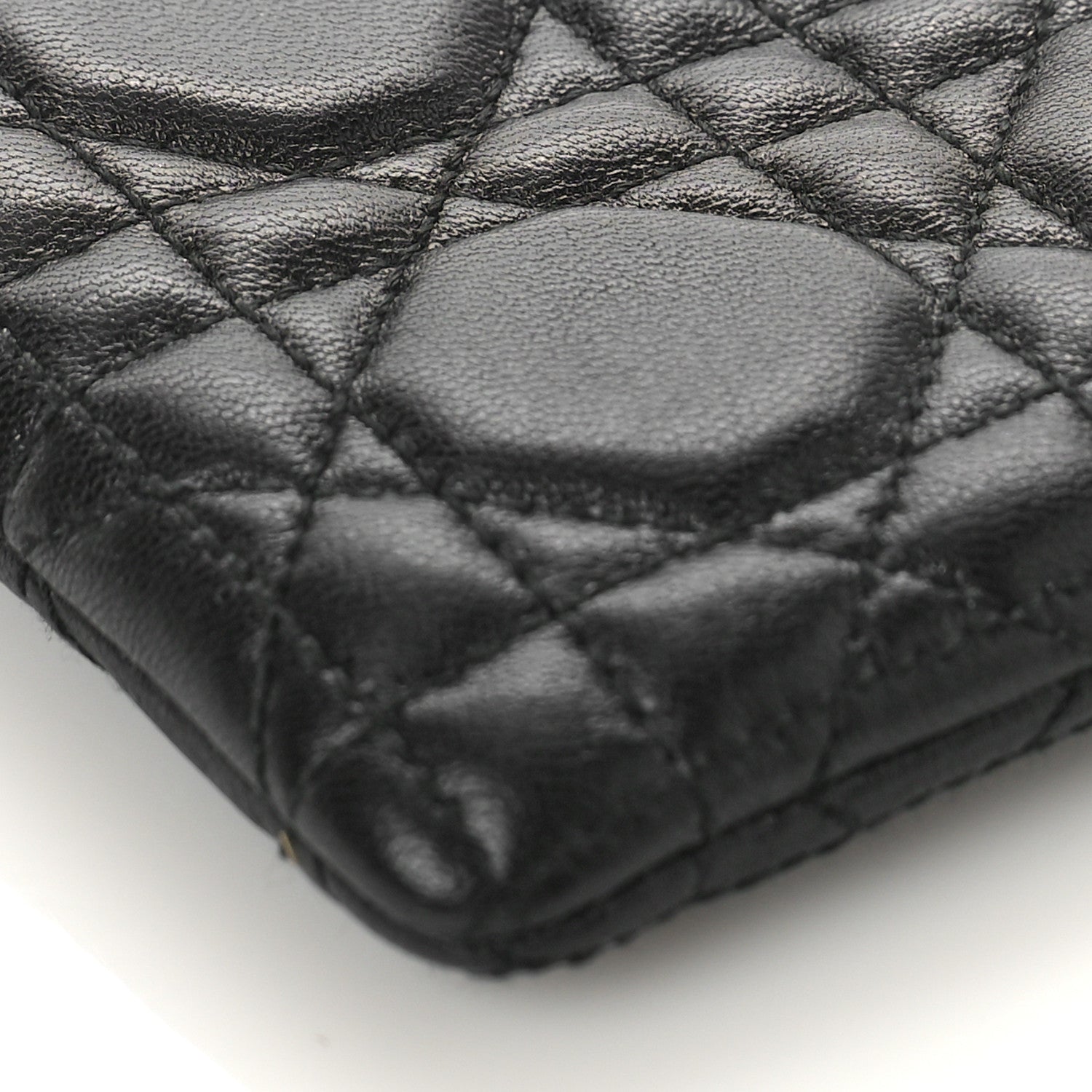 Christian Dior Lambskin Cannage Lady Dior Key Pouch Black 2 of 8