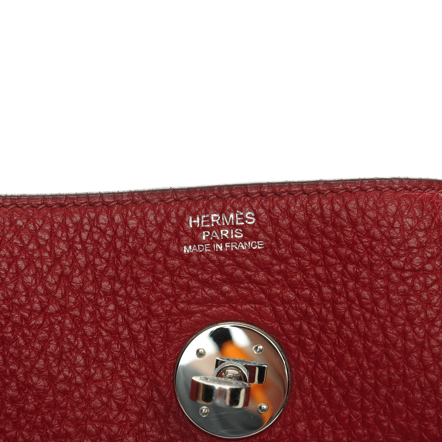Hermes Taurillon Clemence Lindy 30 Rouge 6 of 7