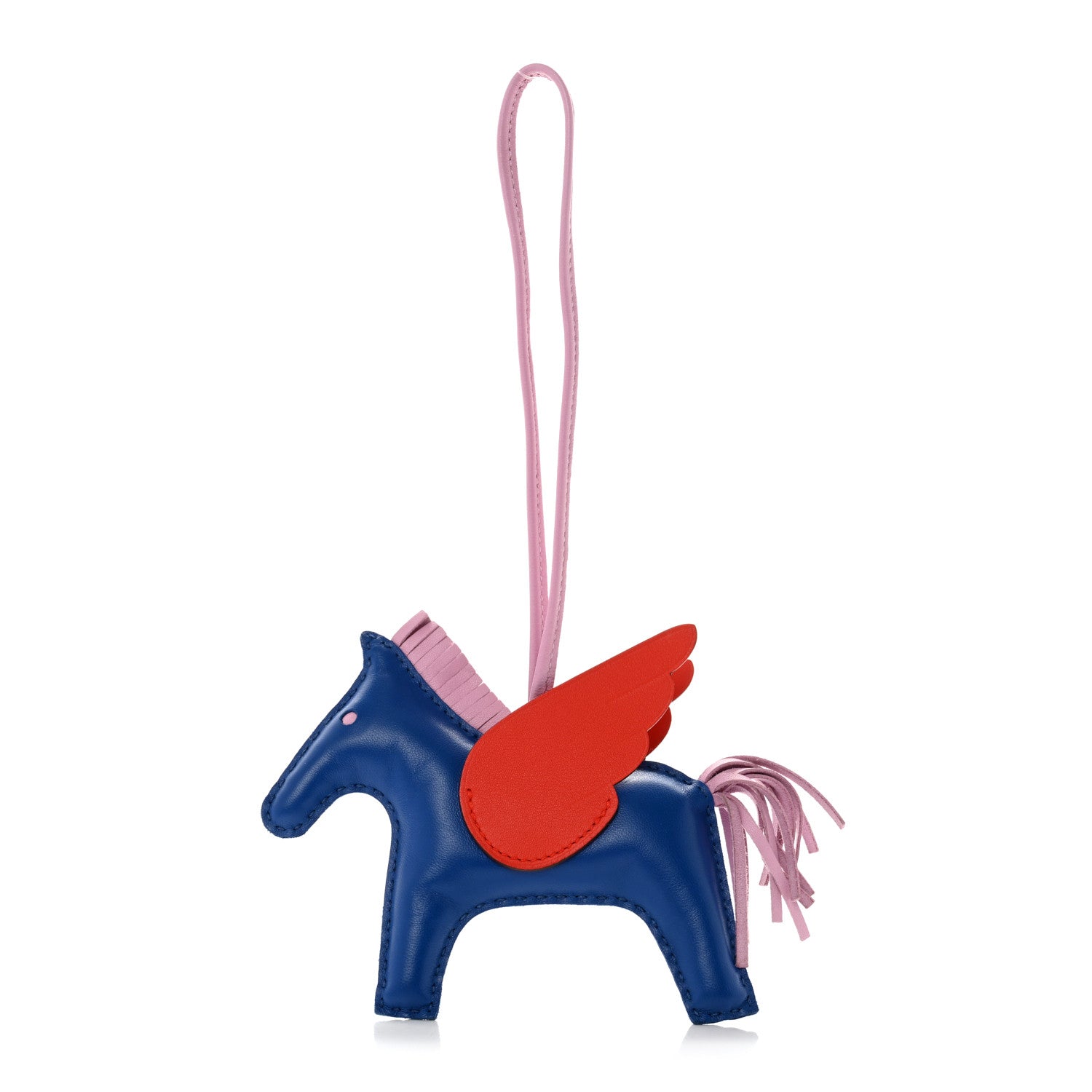 Hermes Milo Lambskin Grigri Rodeo Pegase Horse Bag Charm MM Bleu France Mauve Sylvestre Capucine 1 of 5