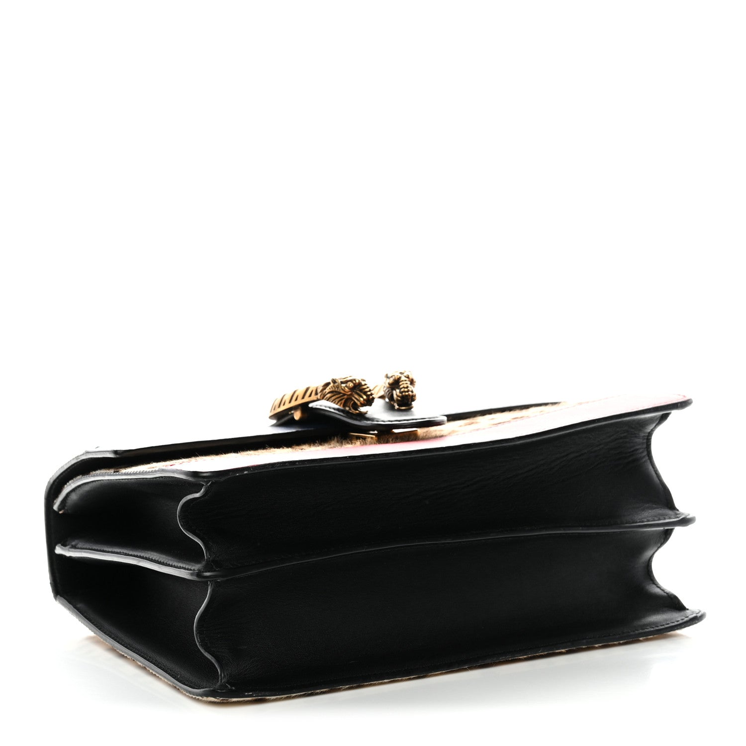 Gucci Calf Hair Calfskin Bamboo Web Leopard Print Medium Dionysus Top Handle Bag Natural Blue Agata Hibiscus Red 4 of 13