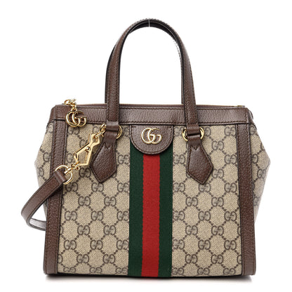 Gucci GG Supreme Monogram Small Ophidia Tote Bag Brown 1 of 10