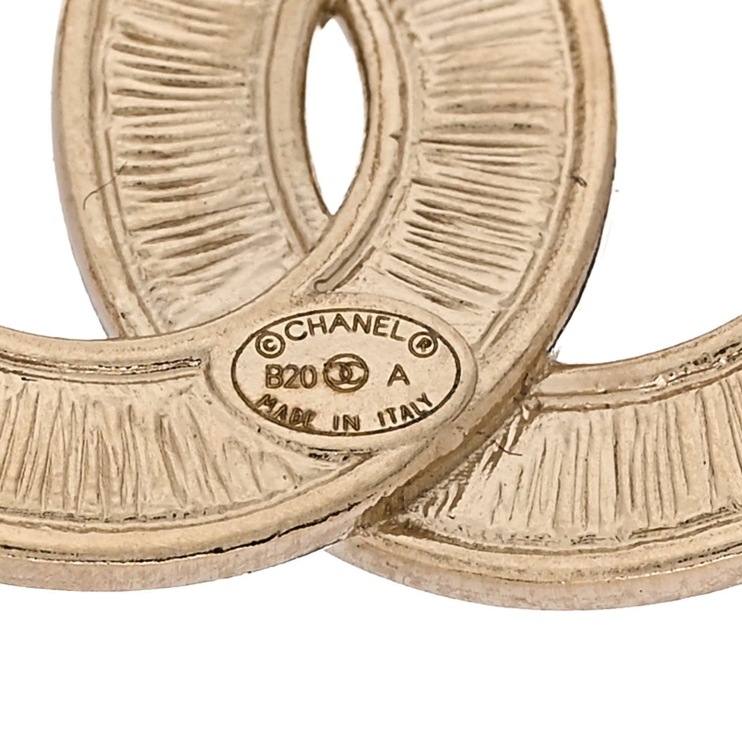Chanel Crystal Pearl Chain Mania CC Earrings Gold 4 of 5