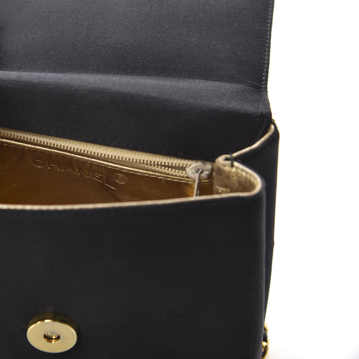 Chanel Satin Camellia Flap Black 9 of 12