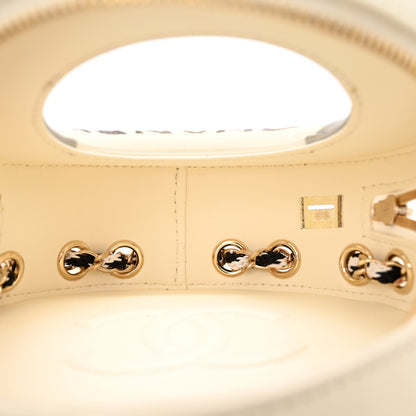 Chanel Lambskin Coco Lifesaver Round Bag Black White 5 of 11