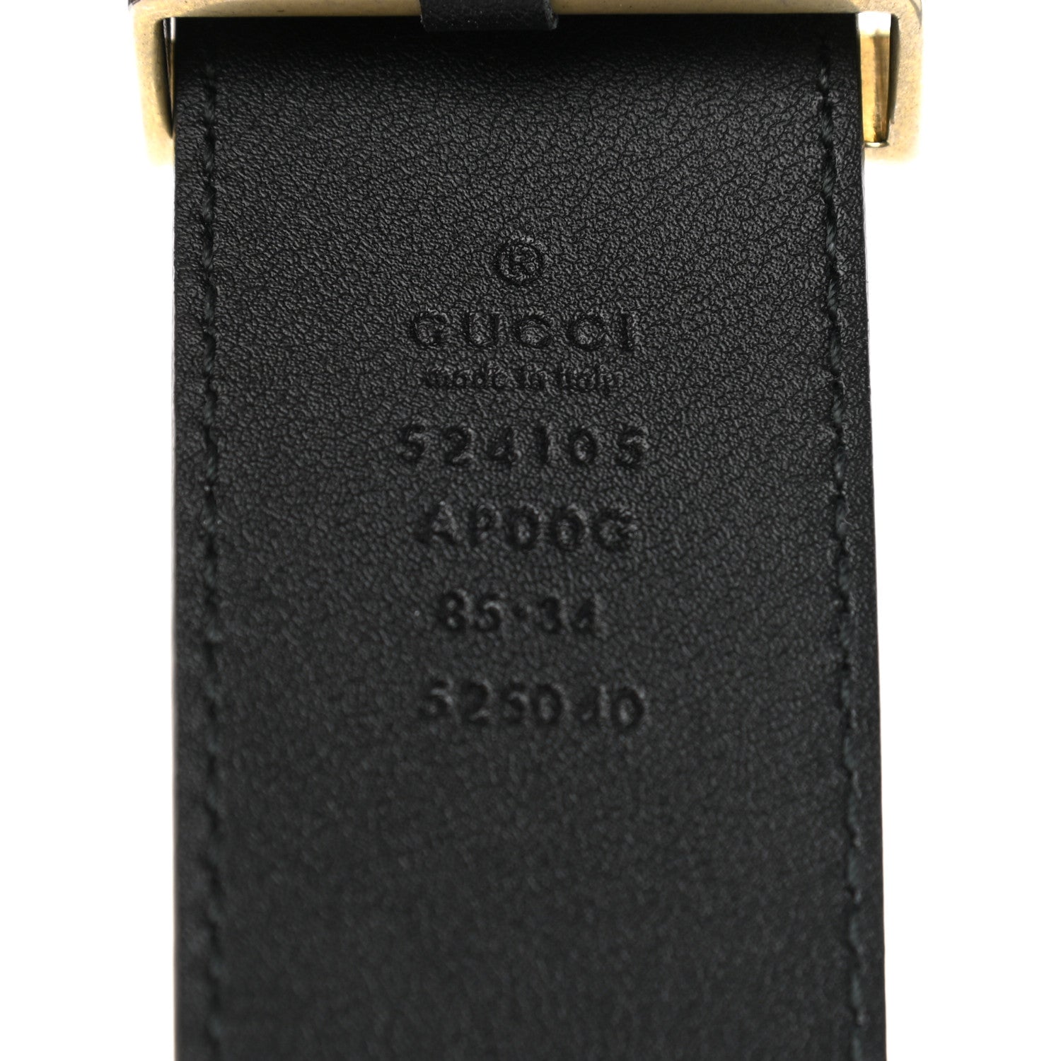 Gucci Moon Calfskin Torchon Double G 40mm Belt 85 34 Black 5 of 8