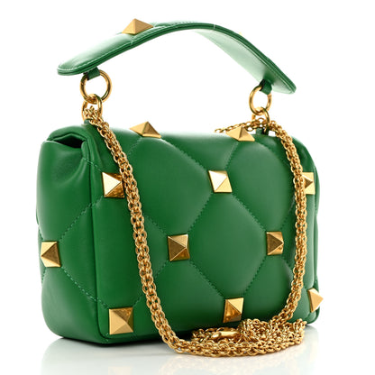 Valentino Garavani Nappa Medium Roman Stud Shoulder Bag Gea Green 3 of 9