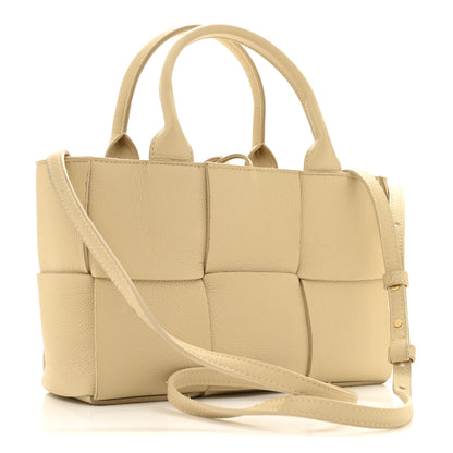 Bottega Veneta Grained Calfskin Maxi Intreccio Mini Arco Tote Porridge 4 of 16