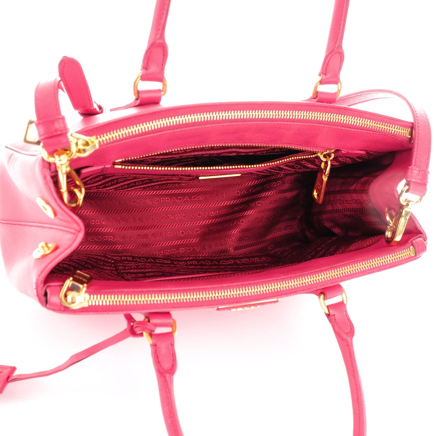Saffiano Small Galleria Double Zip Tote Peonia