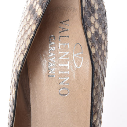 Valentino Garavani Snakeskin Mother Of Pearl Pointed Pumps 40.5 9 of 14