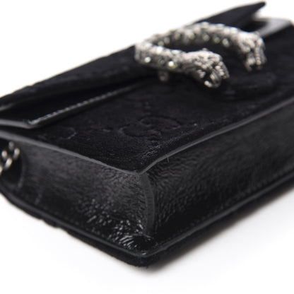Gucci Velvet GG Monogram Super Mini Dionysus Shoulder Bag Black 6 of 9