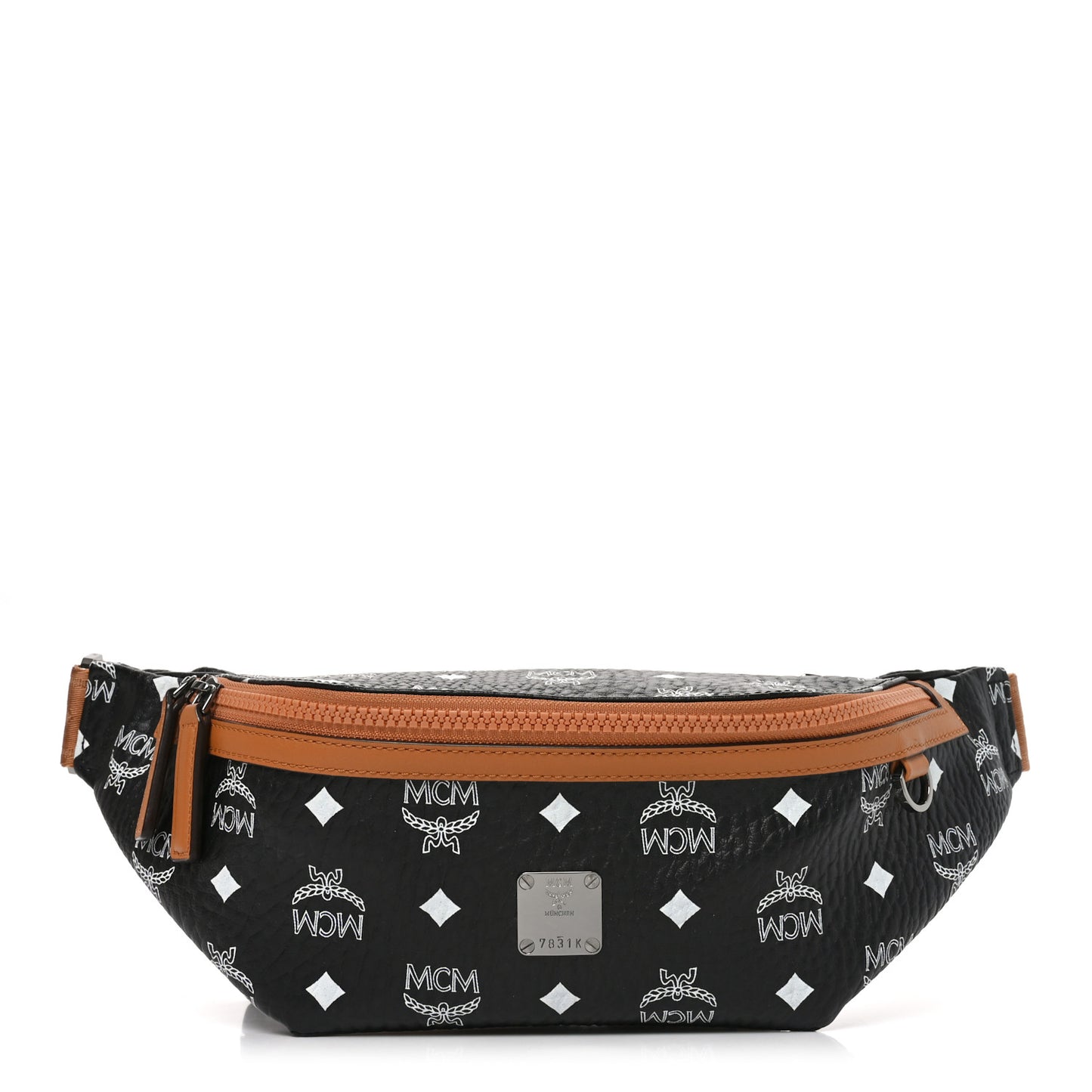 Visetos Small Fusten Belt Bag Black Cognac
