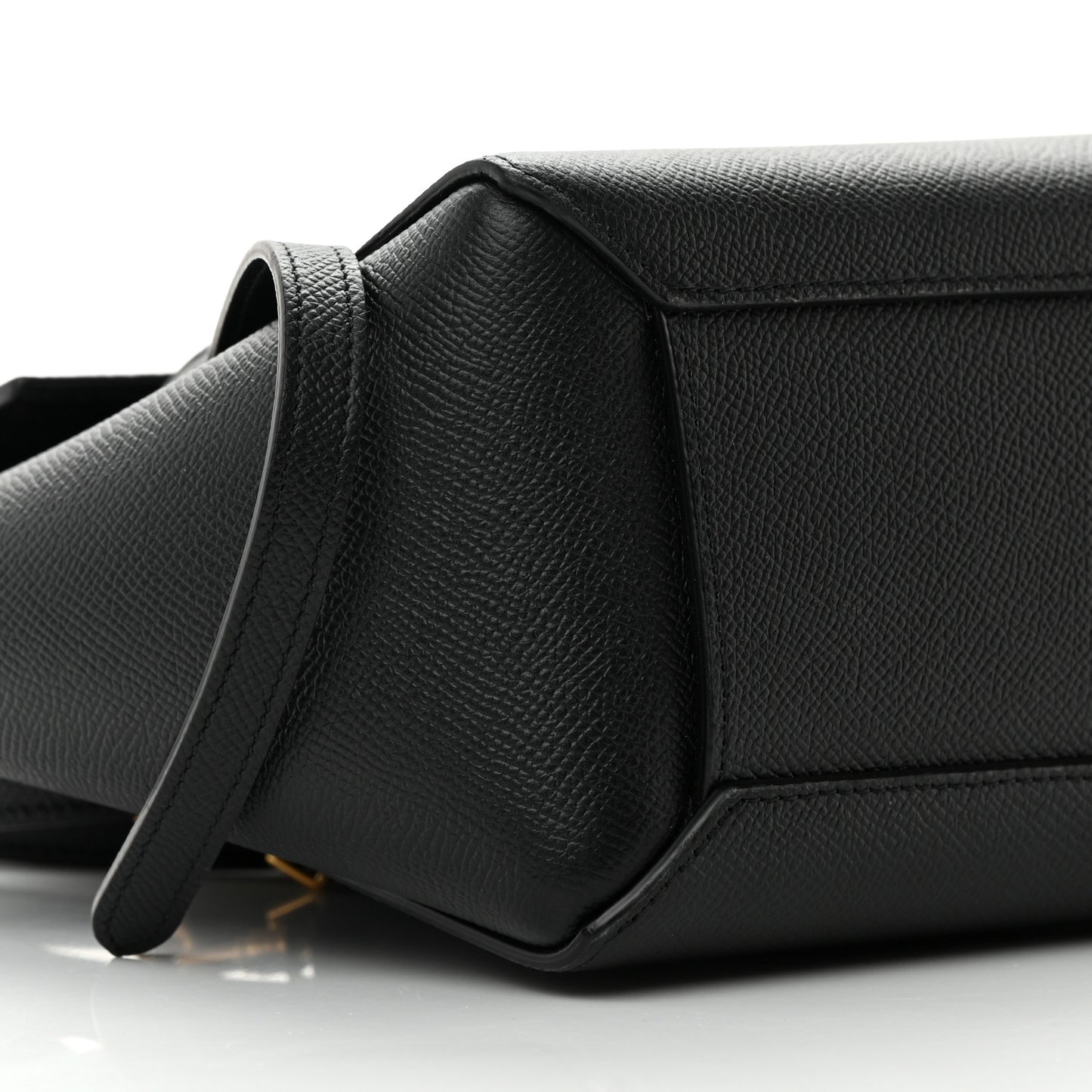 Grained Calfskin Nano Belt Bag Black