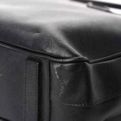 Prada Saffiano Travel Briefcase Black 9 of 12