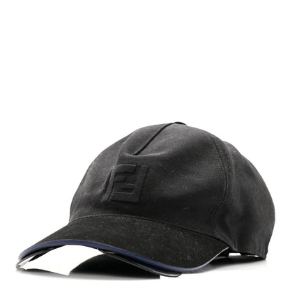 Fendi Cotton Suede Eyecap Shield Sunglasses With Baseball Cap Black 1 of 10