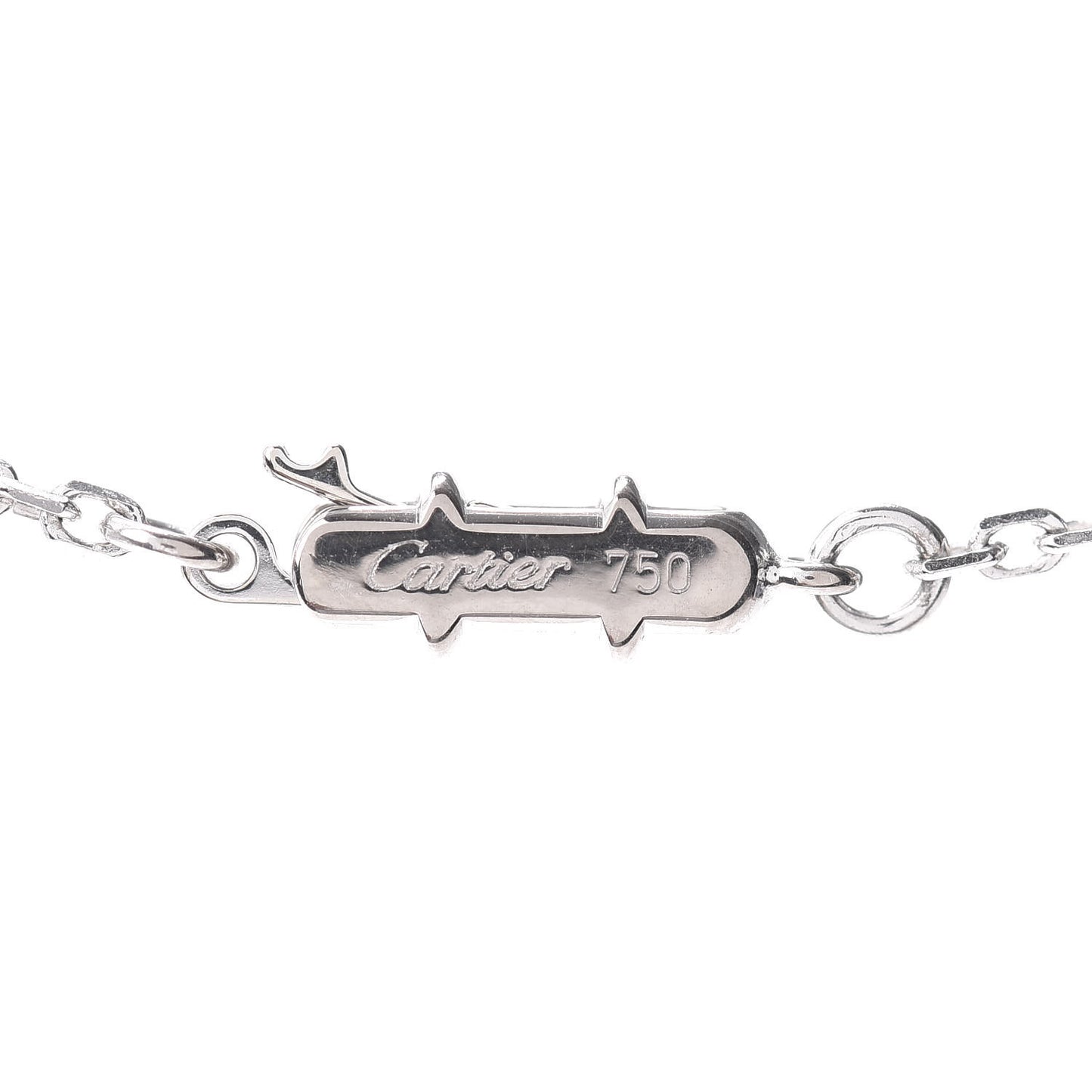 18K White Gold Diamond Large Hearts and Symbols Pendant Necklace