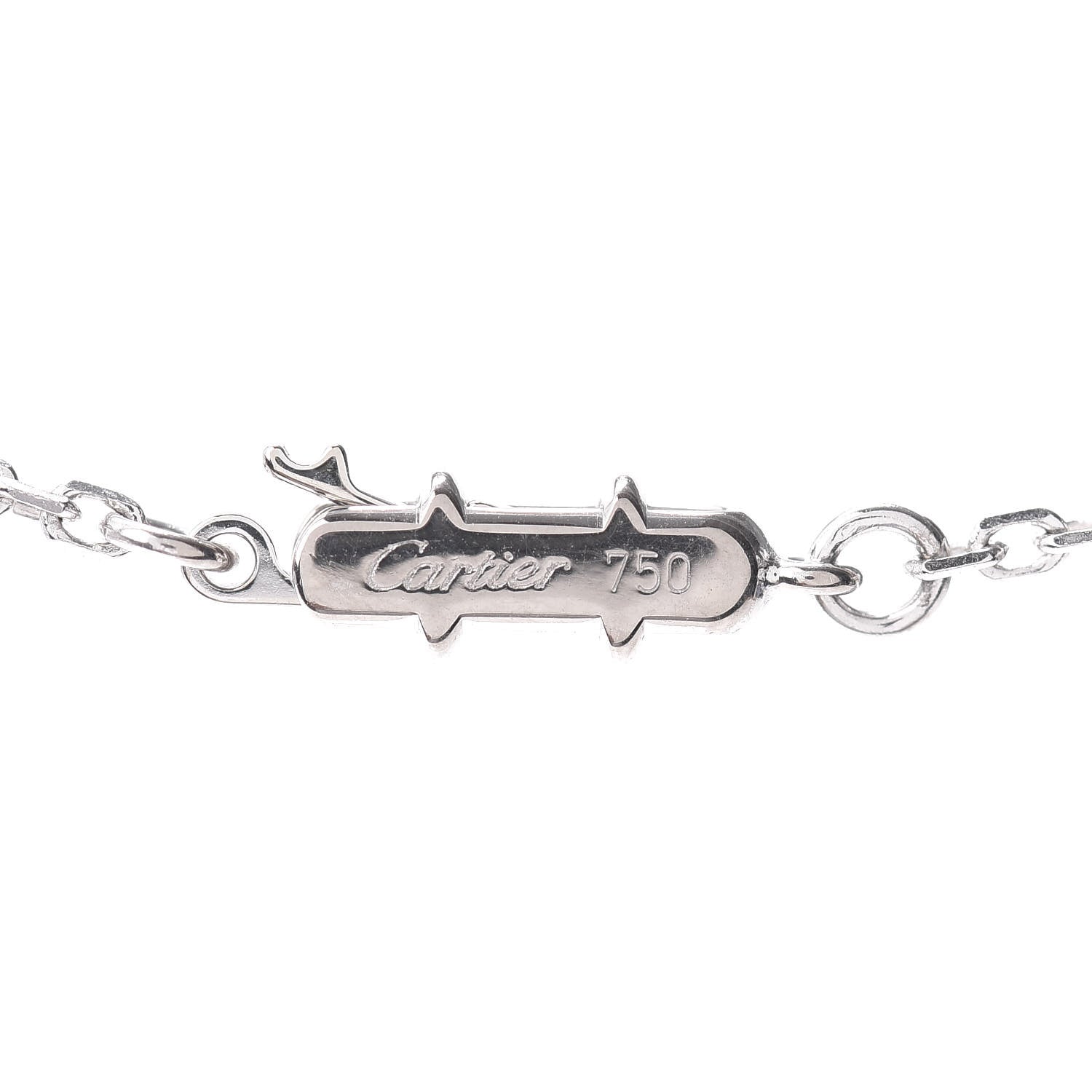 Cartier 18K White Gold Diamond Large Hearts and Symbols Pendant Necklace 4 of 4