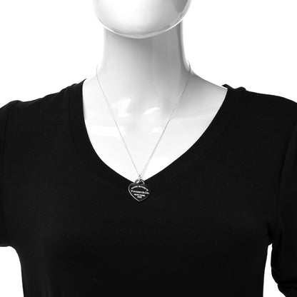 Tiffany Sterling Silver Large Return to Tiffany Heart Pendant Necklace 2 of 6