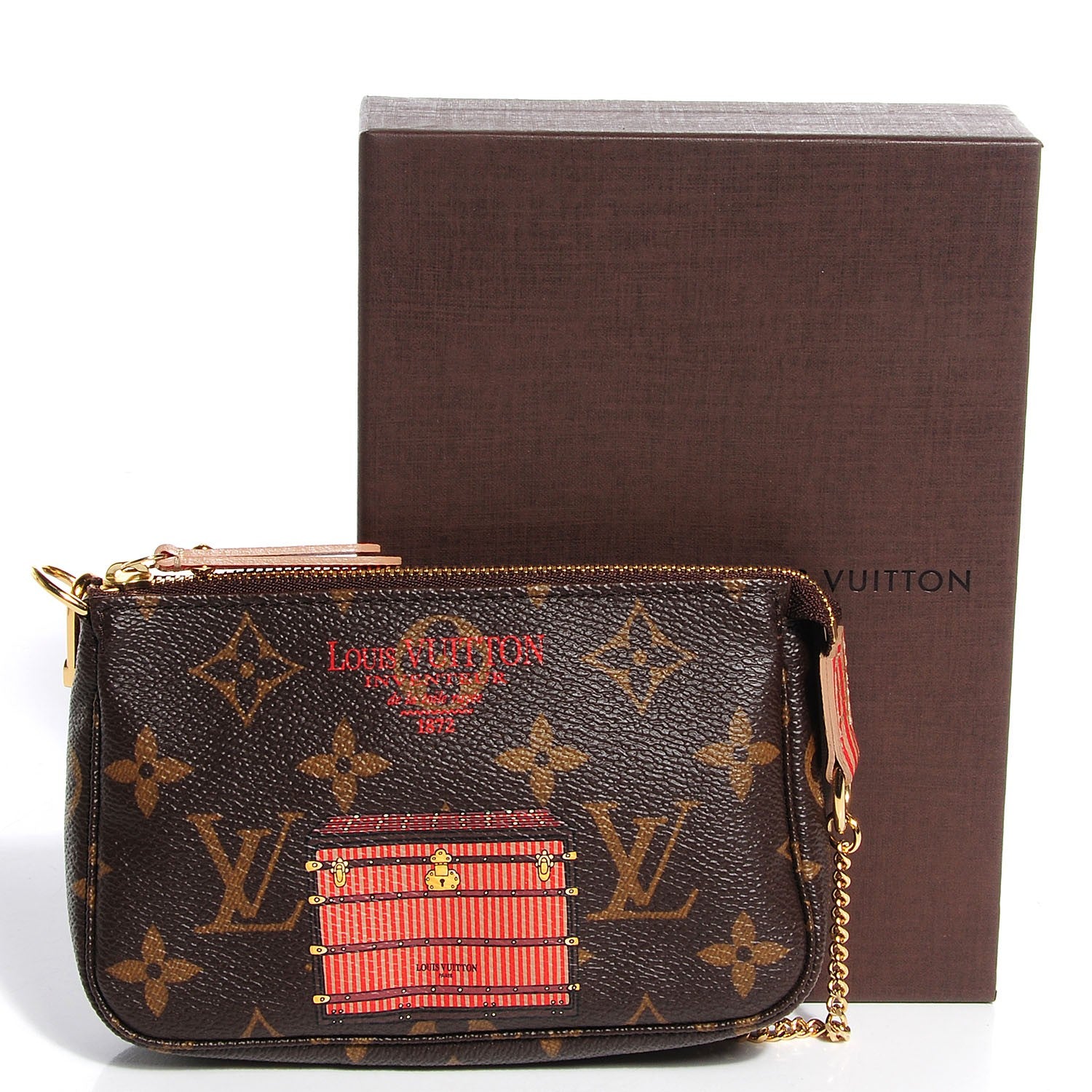 Louis Vuitton Monogram Trunks and Locks Mini Pochette Accessories 5 of 8