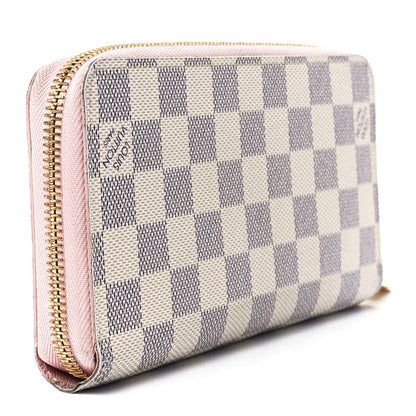 Louis Vuitton Damier Azur Zippy Wallet Rose Ballerine 3 of 10
