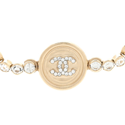 Chanel Crystal CC Chain Long Necklace Gold 4 of 6