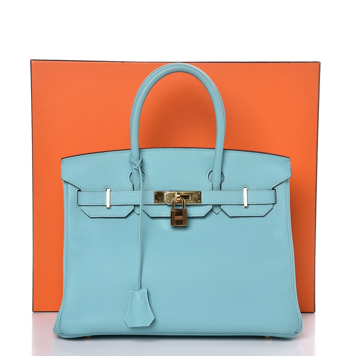 Hermes Togo Birkin 30 Bleu Atoll 35 of 35