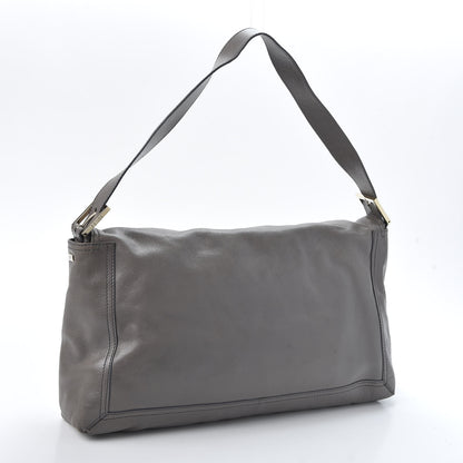 Fendi Vitello Acqua Large Convertible Baguette Grigio Scuro 2 of 14