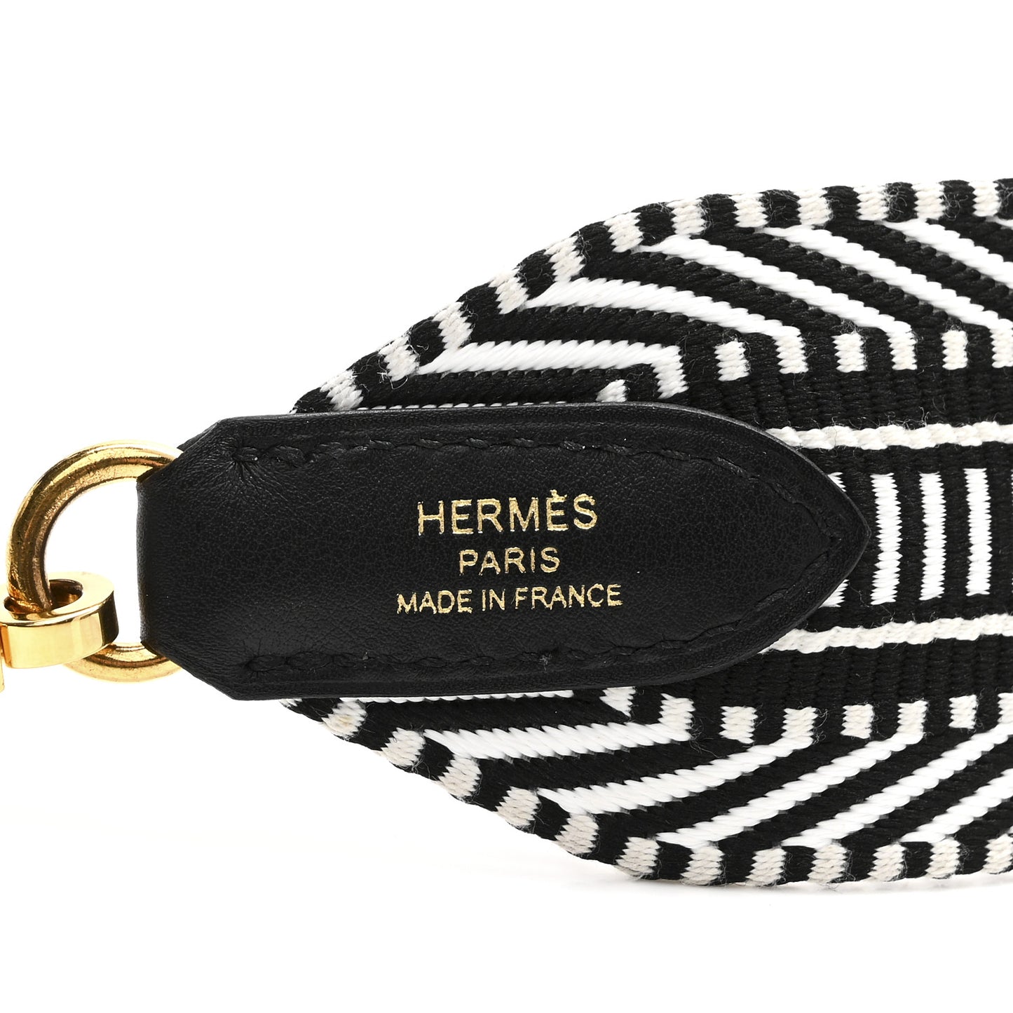 Toile Swift 50mm Sangle Cavale Shoulder Strap Black Ecru