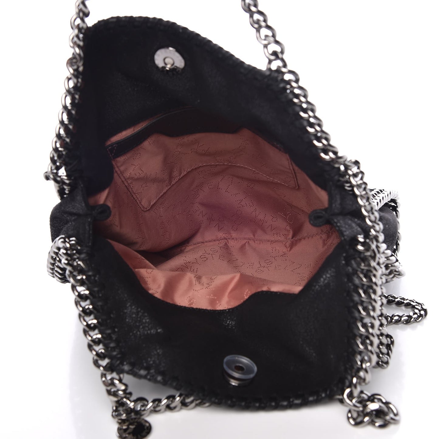 Shaggy Deer Mini Falabella Fold Over Tote Black