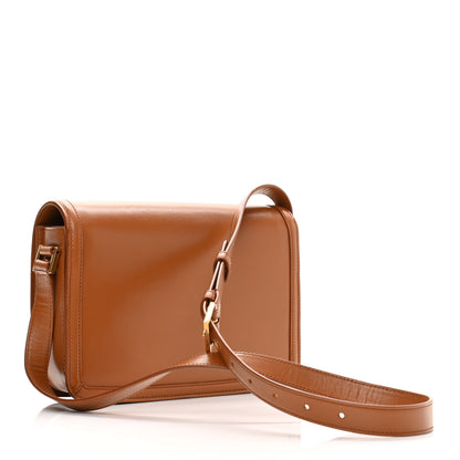 Saint Laurent Box Calfskin Monogram Medium Solferino Satchel Camel 3 of 10