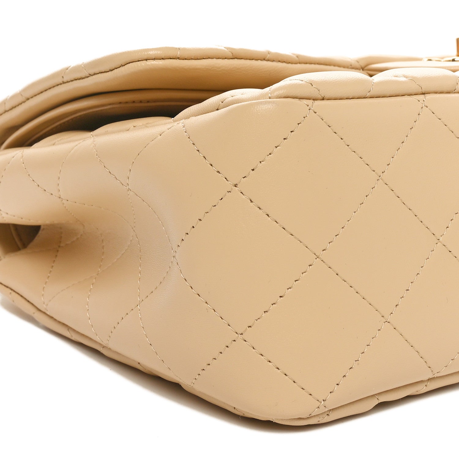 Chanel Lambskin Quilted Jumbo Double Flap Beige 9 of 10