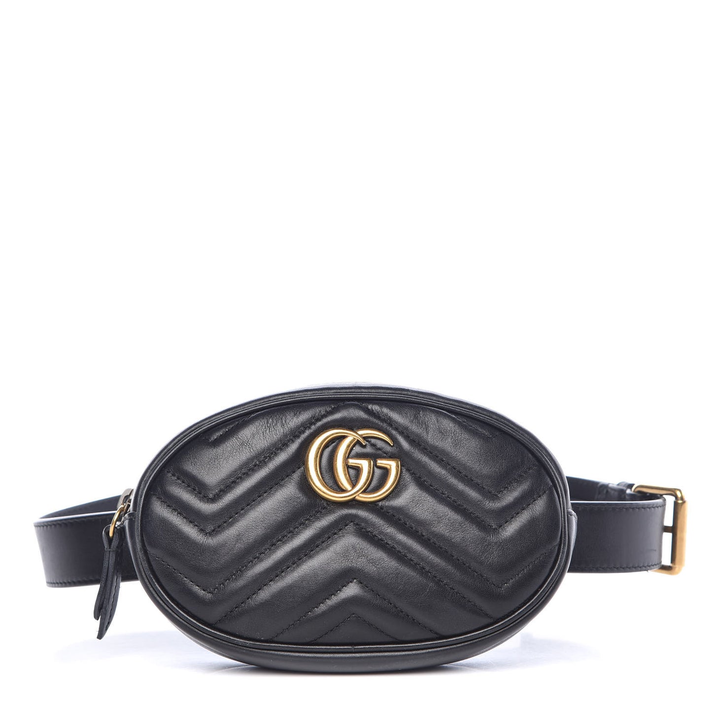 Calfskin Matelasse GG Marmont Belt Bag 85 34 Black