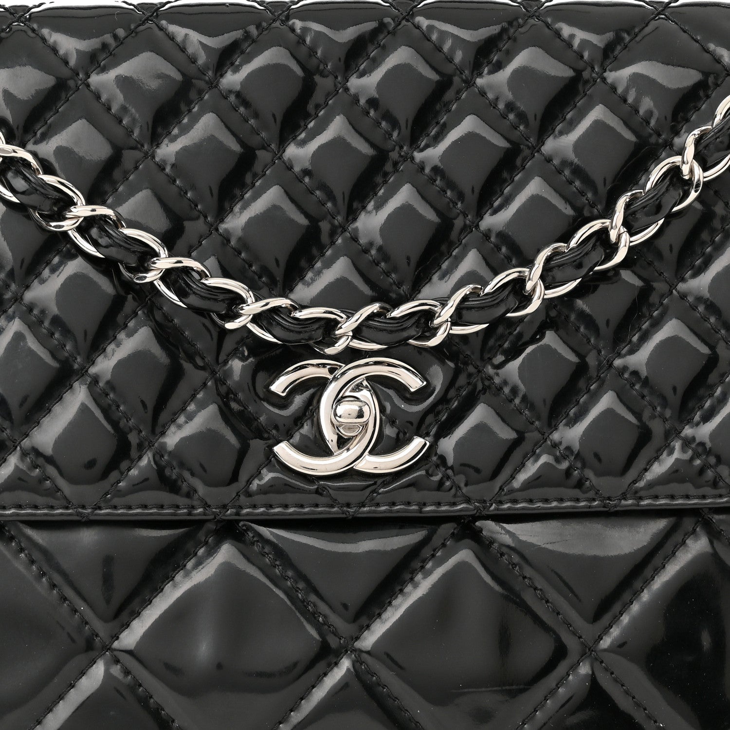 Chanel Vinyl Quilted In the Business Flap Bag Black 8 of 11
