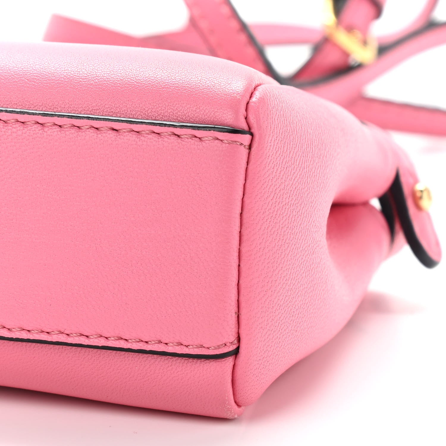 Fendi Shiny Nappa Micro Peekaboo Iconic Satchel Rosa Fluo 9 of 9