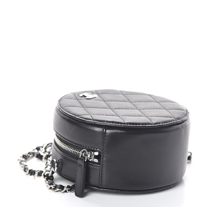 Chanel Lambskin Quilted Round Clutch With Chain Black 4 of 10