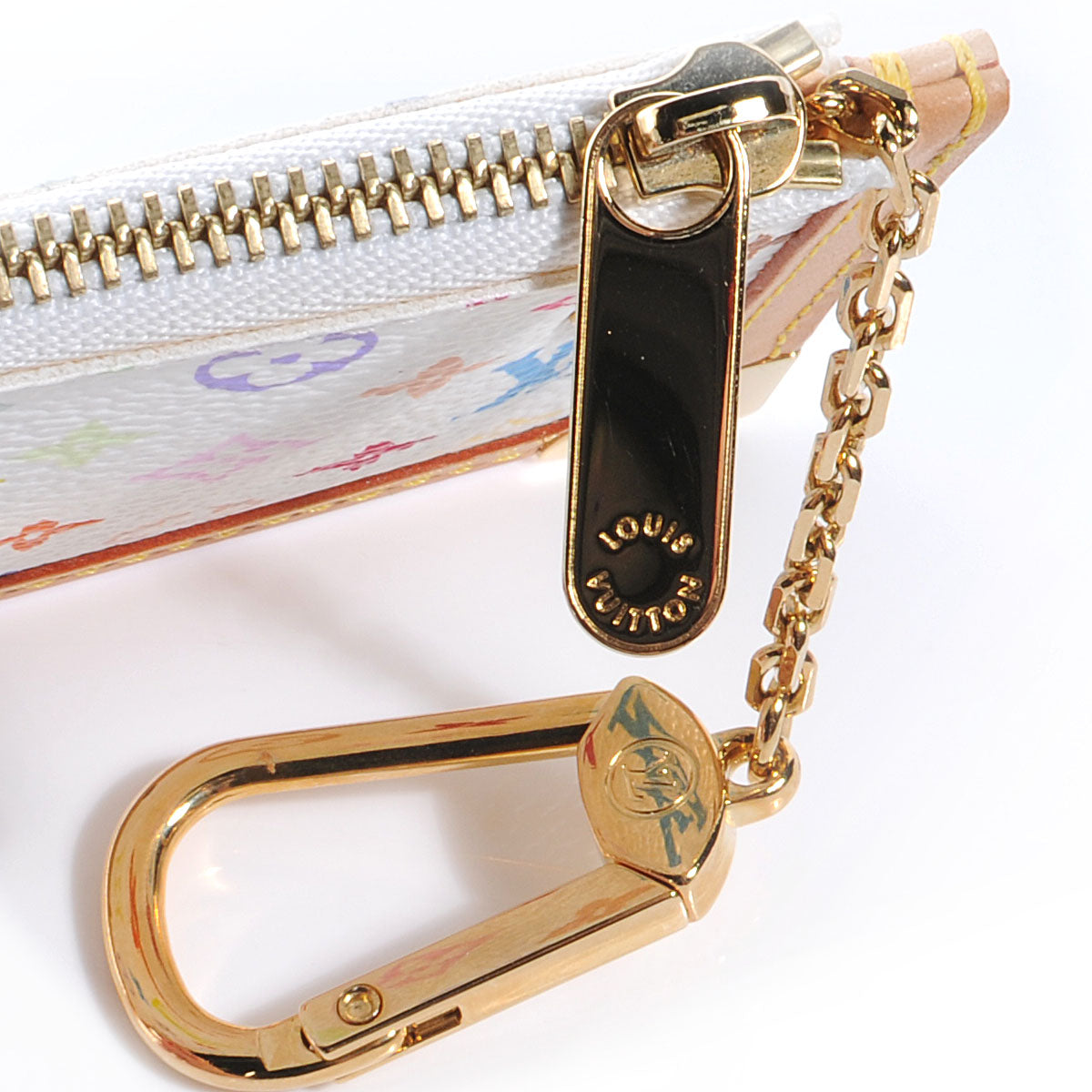 Louis Vuitton Monogram Multicolor Key Pouch White 5 of 8