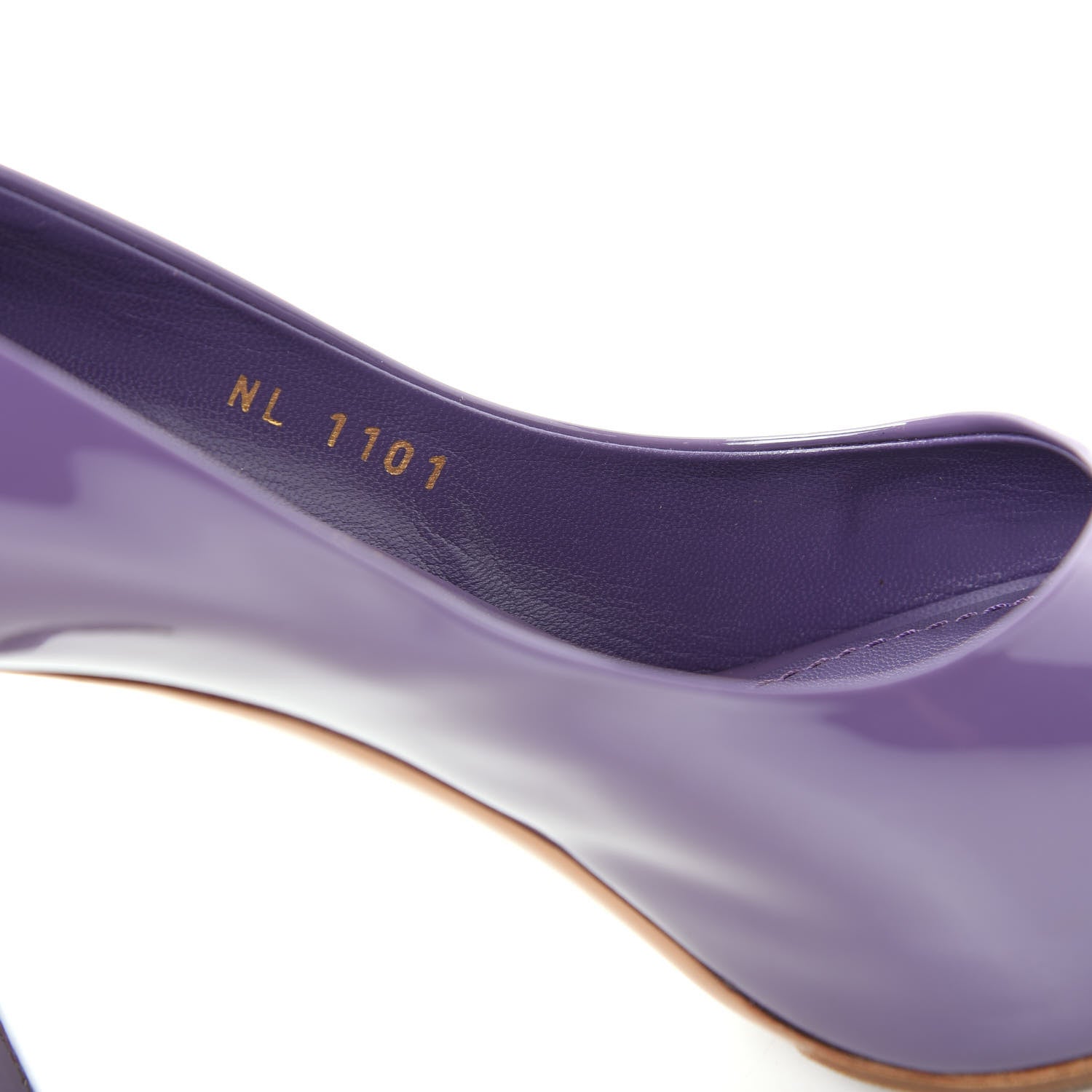 Louis Vuitton Patent Calfskin Oh Really Peep Toe Pumps 37 Violet 10 of 10
