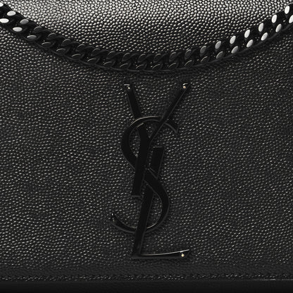 Saint Laurent Grain De Poudre Medium Classic Monogram Monochrome Kate Satchel Black 7 of 9