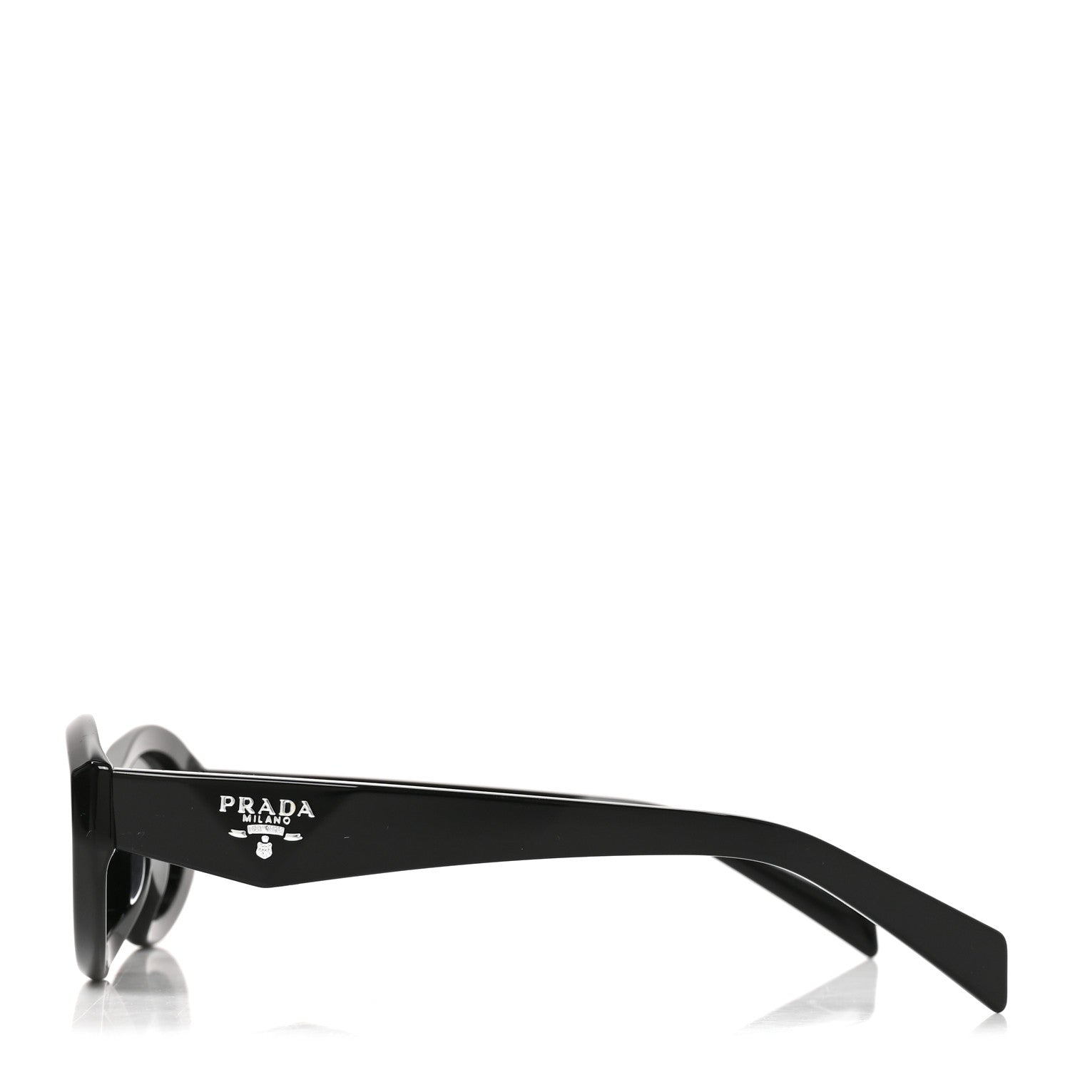 Prada Acetate Oval Sunglasses SPR 26Z-F Black 3 of 7