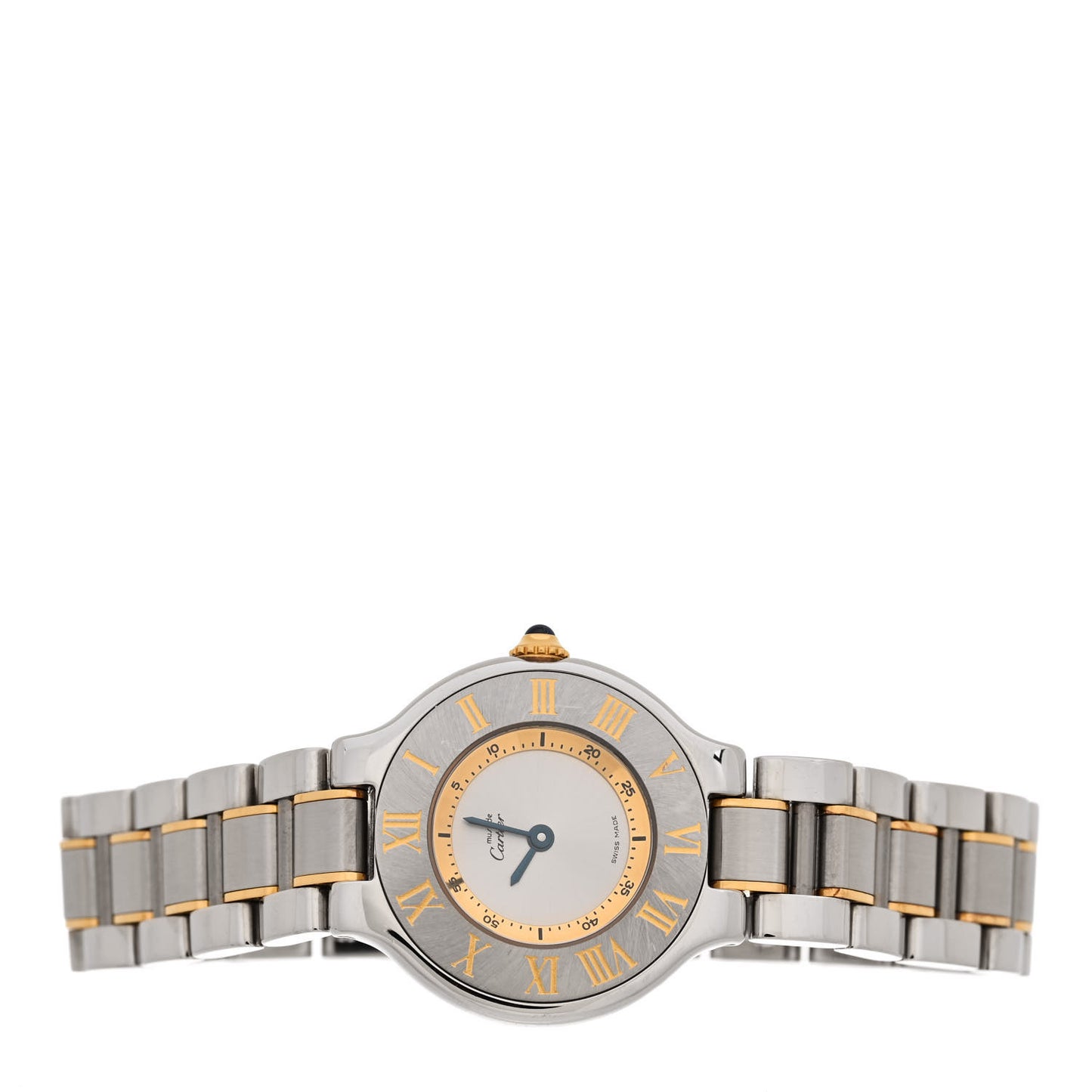 Stainless Steel 18K Yellow Gold 28mm Must De 21 Quartz Watch