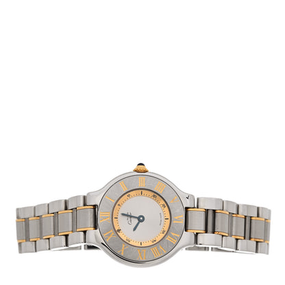 Cartier Stainless Steel 18K Yellow Gold 28mm Must De 21 Quartz Watch 2 of 5