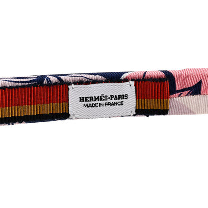 Hermes Silk Twill Jungle Love Rainbow Elsa Headband Rose 4 of 5