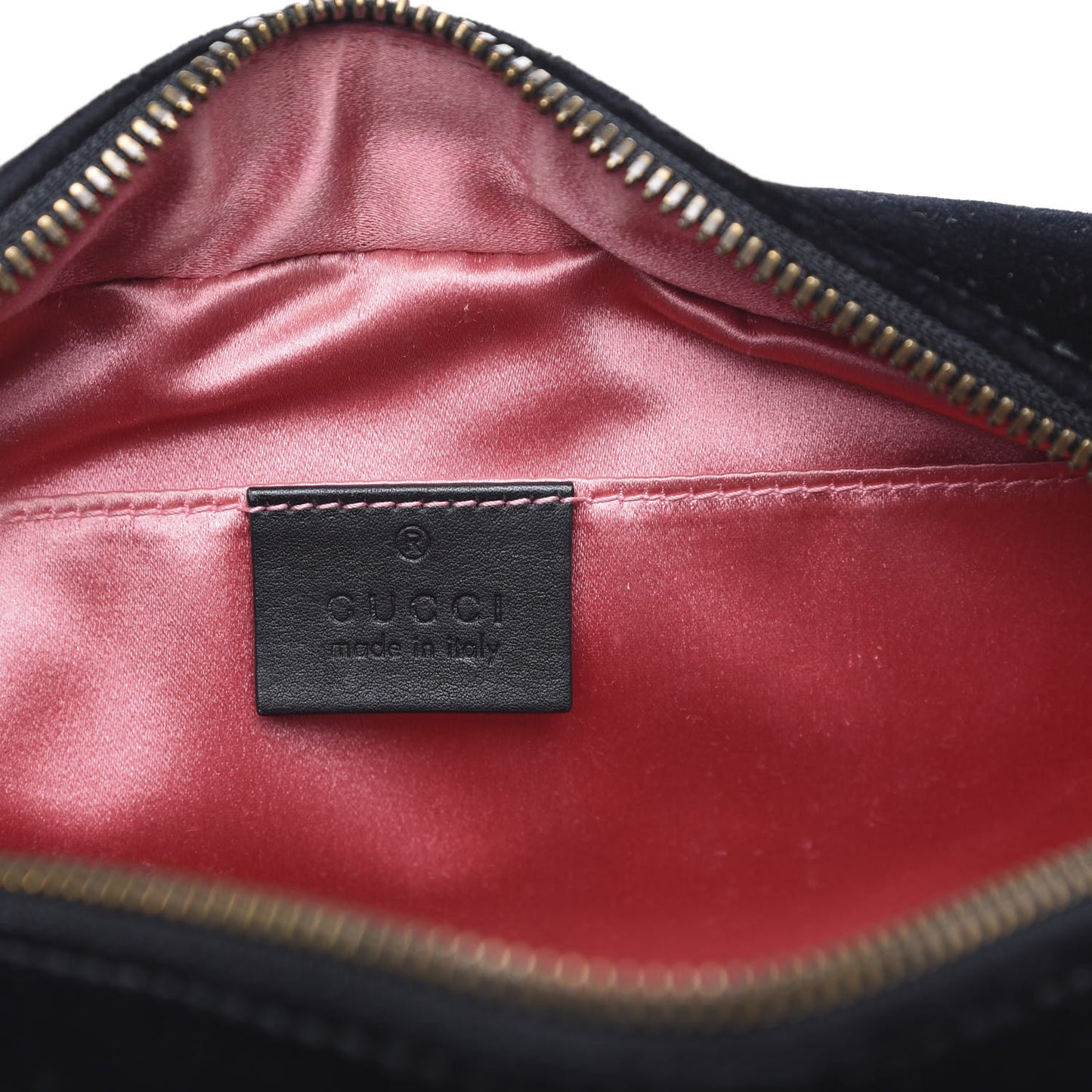 Velvet Matelasse Small GG Marmont Chain Shoulder Bag Black