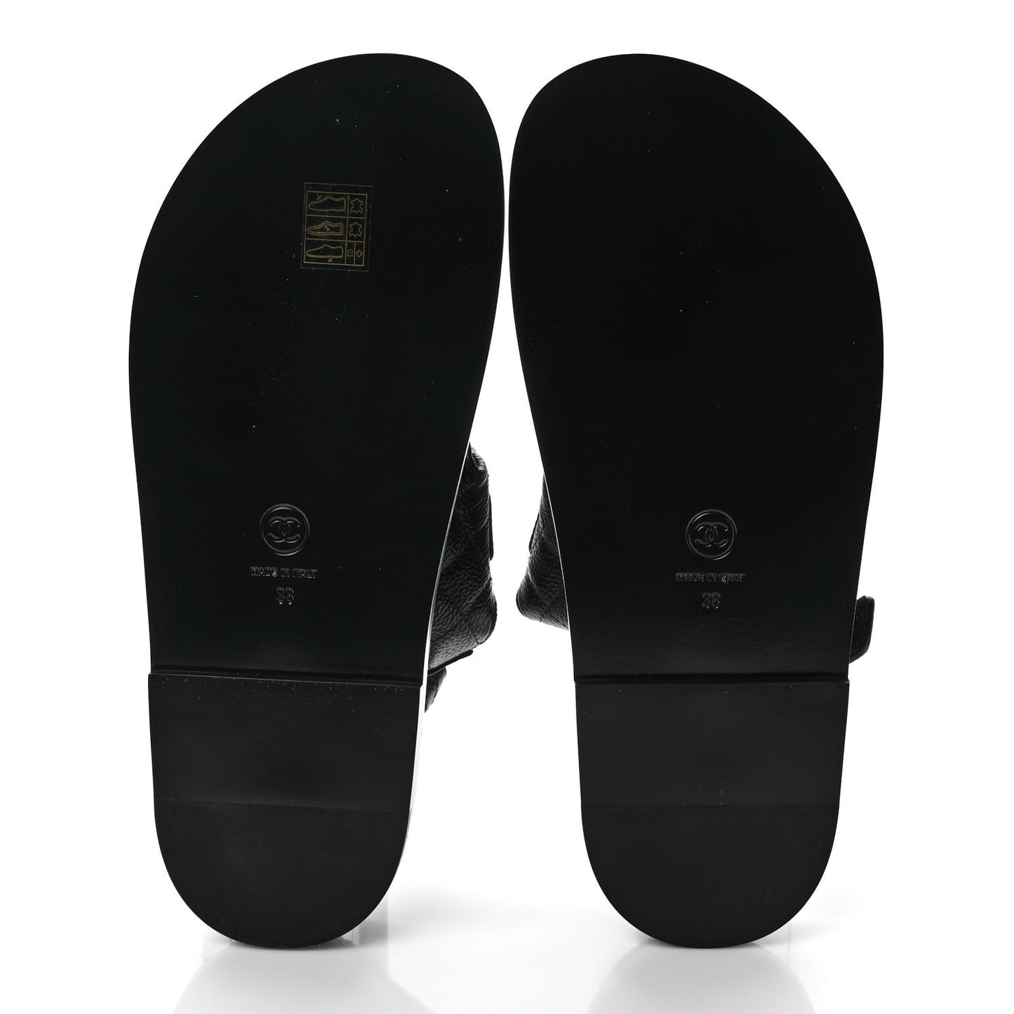 Grained Calfskin Velcro Dad Sandals 38 Black