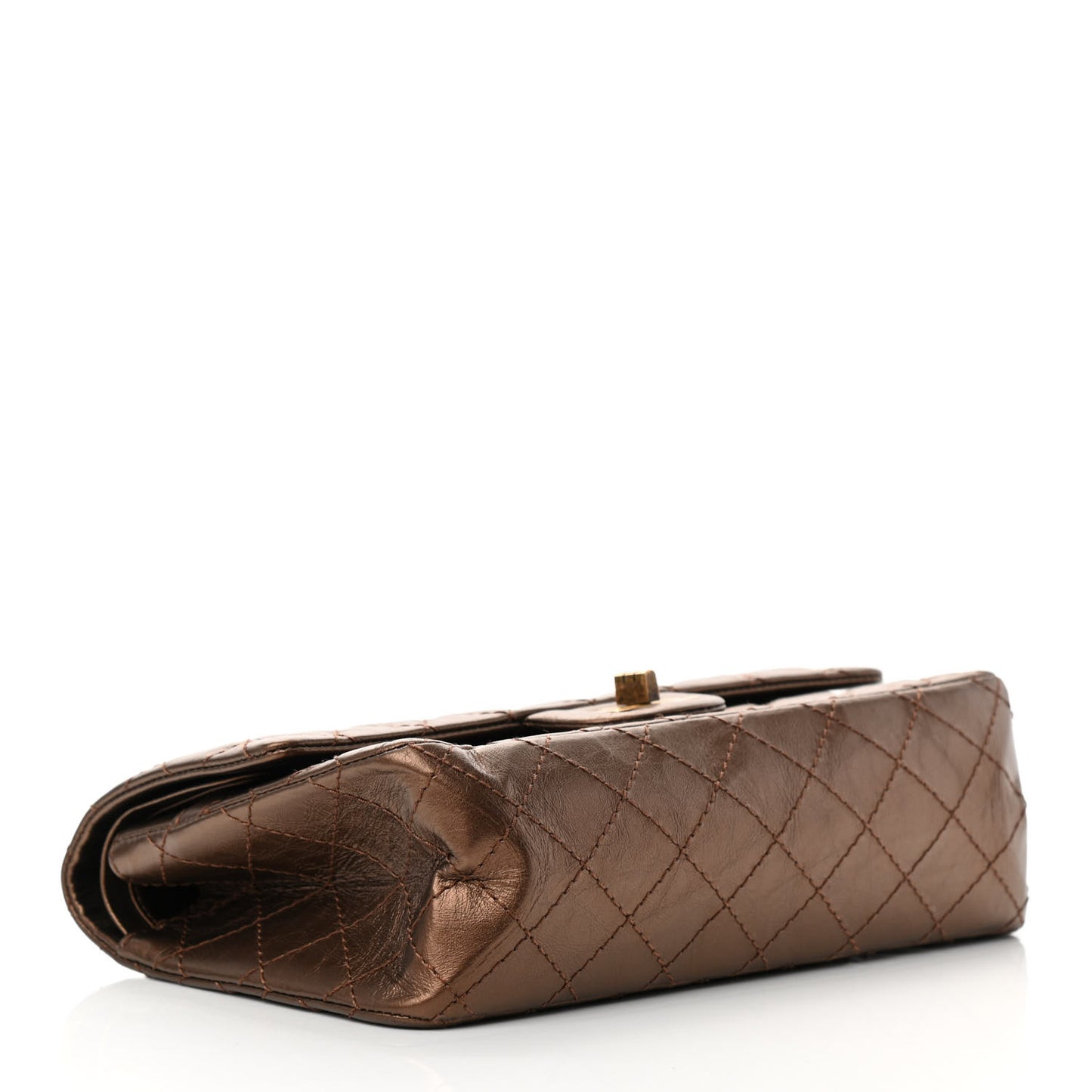 Metallic Aged Calfskin Quilted 2.55 Reissue 225 Flap Bronze