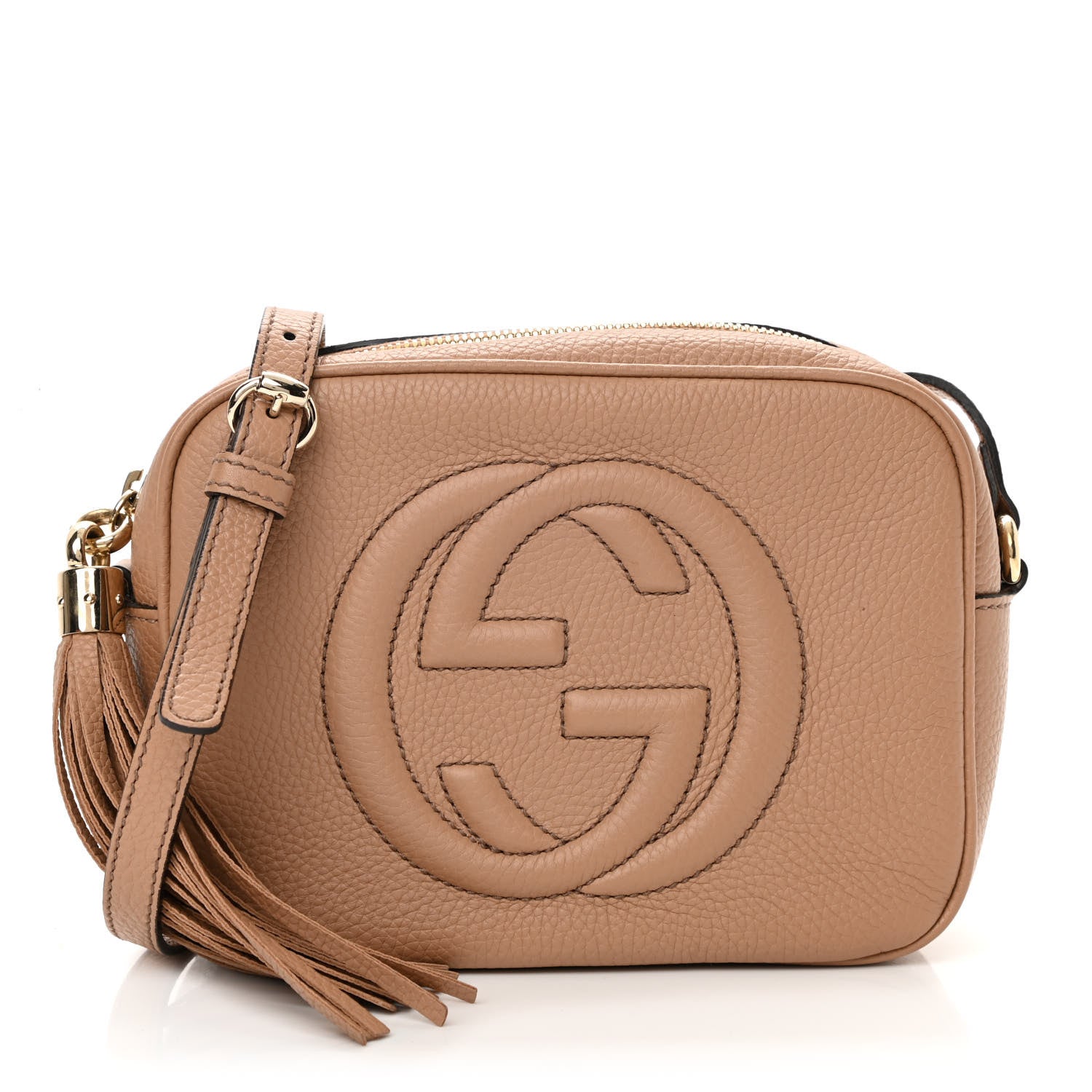 Gucci Pebbled Calfskin Small Soho Disco Bag Camelia 1 of 11